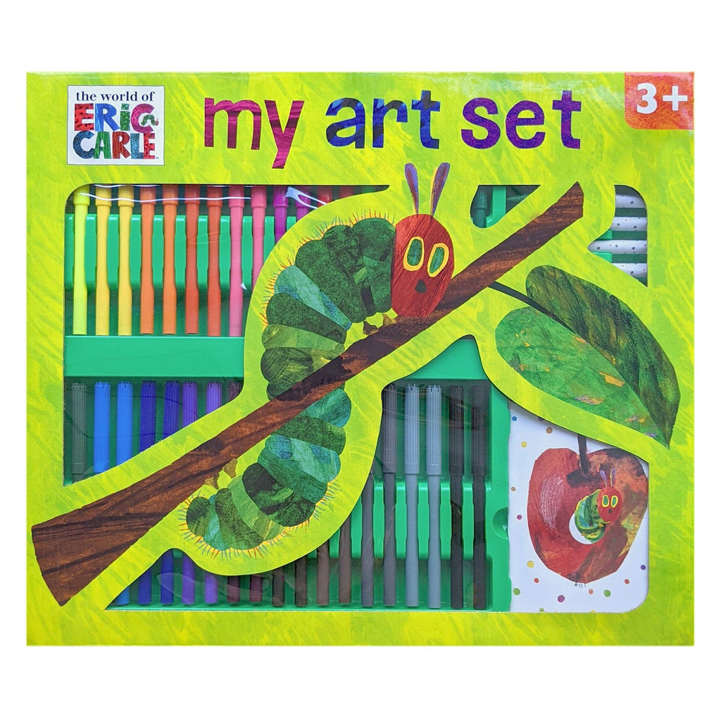 The Very Hungry Caterpillar Children's 53 Piece Art Set - For Ages 3 to 8 Years - Includes Felts-Tip Pens and Crayons