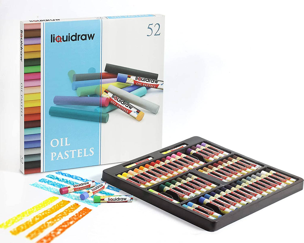Liquidraw Oil Pastels For Art, 52 Colours Soft Oil Pastels Set For Artists, Students, Kids, Drawing, Sketching & Painting