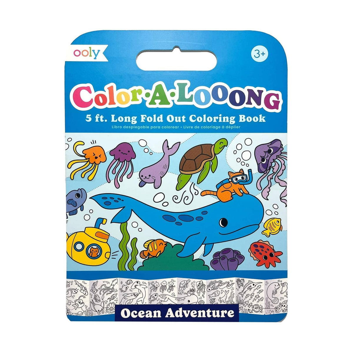 Ooly Color-A-Looong: Fold Out Coloring Book - Ocean