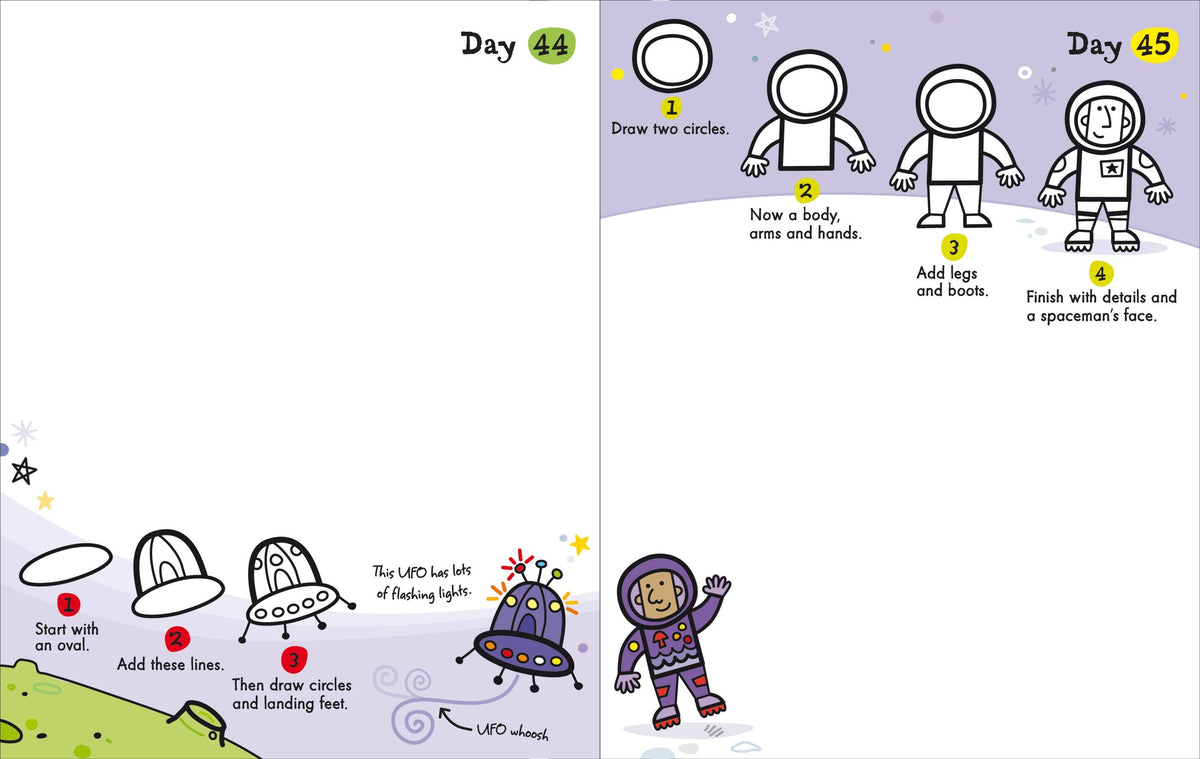 A Drawing a Day - Activity Book – for Ages 6-9