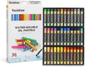 Liquidraw Oil Pastels Super Soft Water Soluble For Art, 36 Colours Watercolour Blending Oil Pastels Crayons Set For Artists, Students, Kids, Drawing, Sketching & Painting