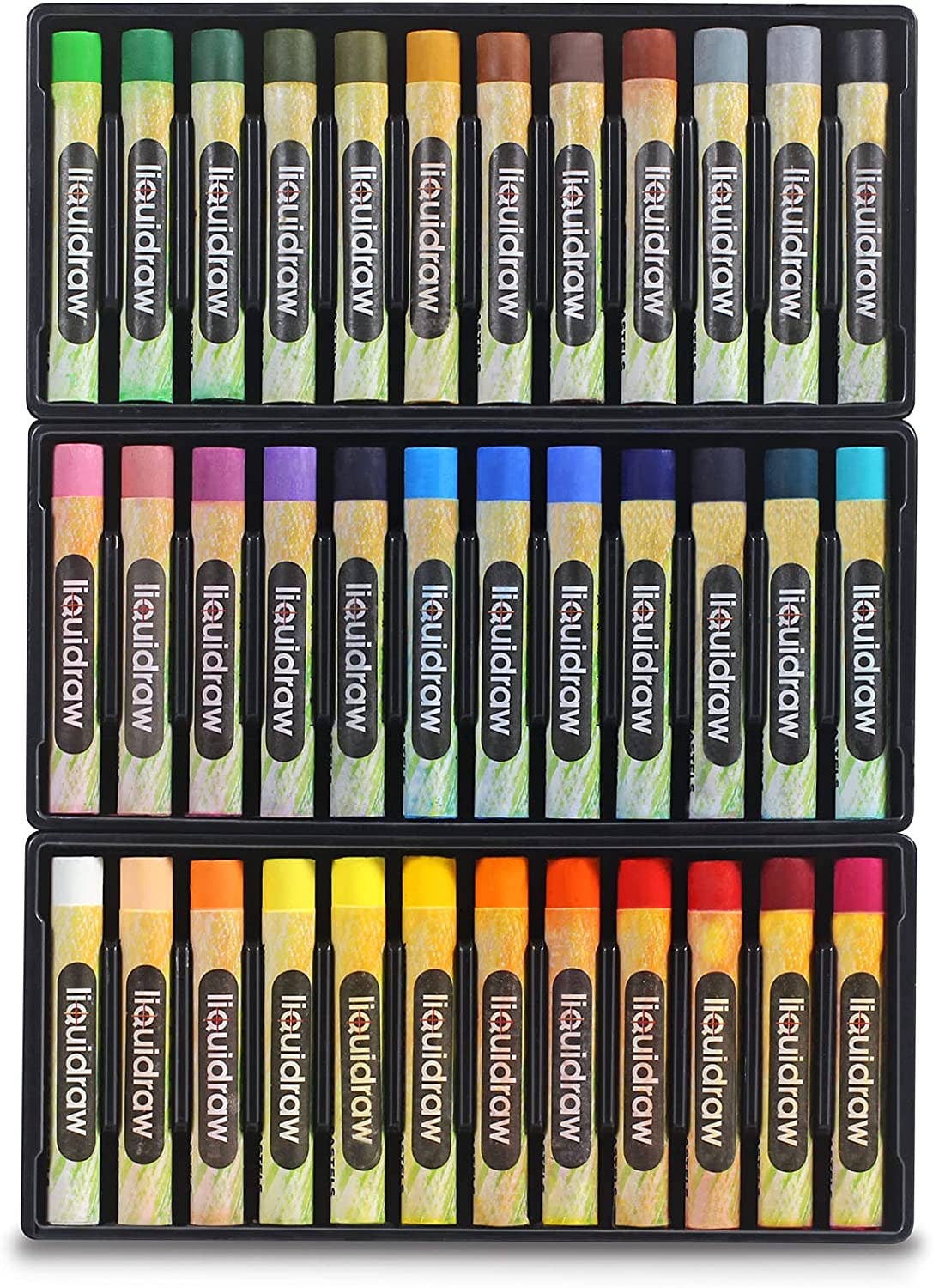 Liquidraw Oil Pastels Super Soft Water Soluble For Art, 36 Colours Watercolour Blending Oil Pastels Crayons Set For Artists, Students, Kids, Drawing, Sketching & Painting