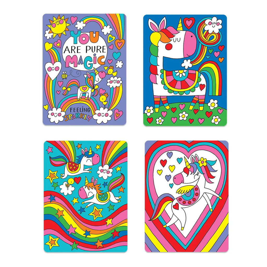 Colour by Numbers Kit - Unicorns & Rainbows