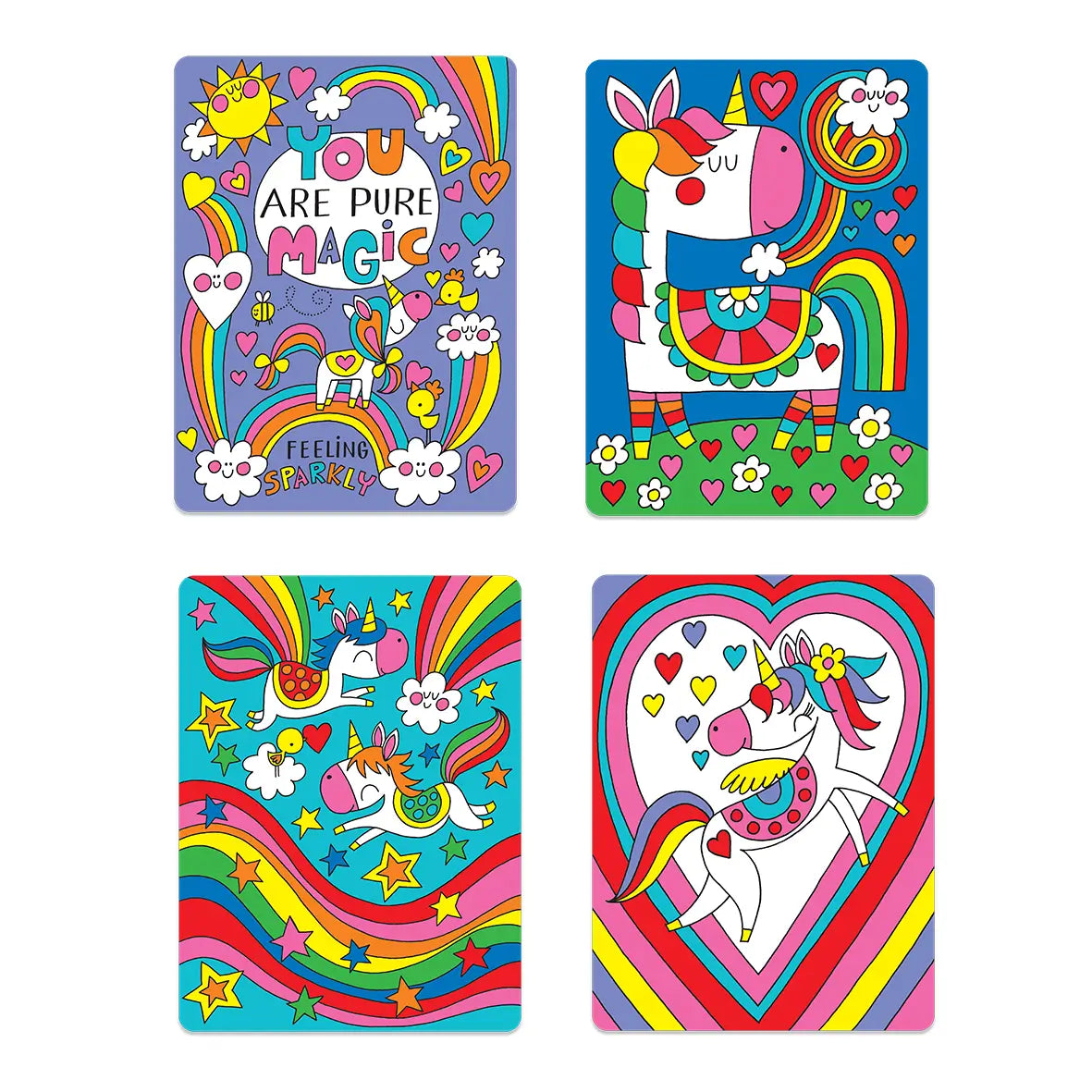 Colour by Numbers Kit - Unicorns & Rainbows