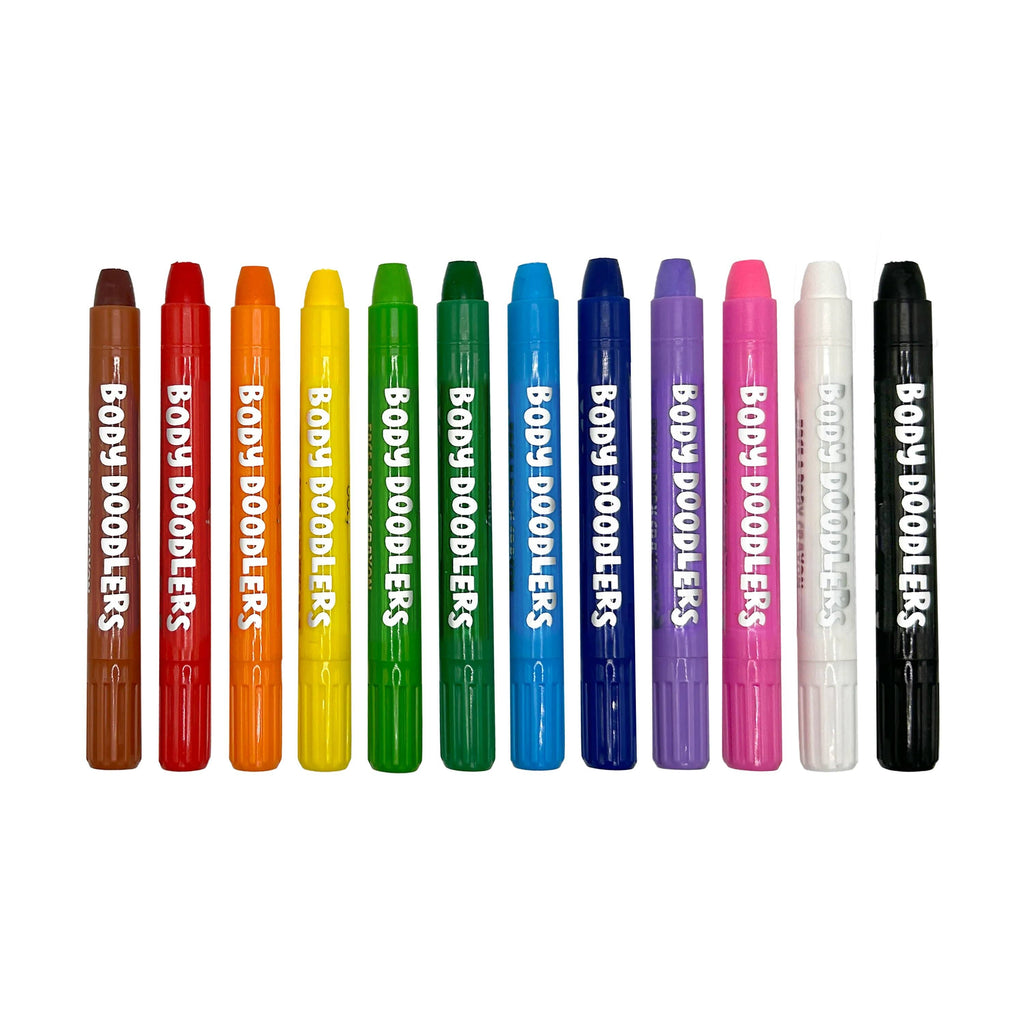 Set of Body Doodlers markers by Ooly in various colors on a white background