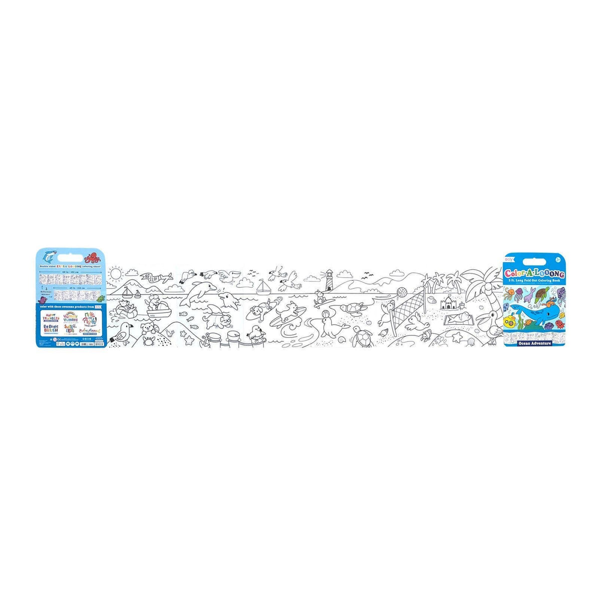 Ooly Color-A-Looong: Fold Out Coloring Book - Ocean