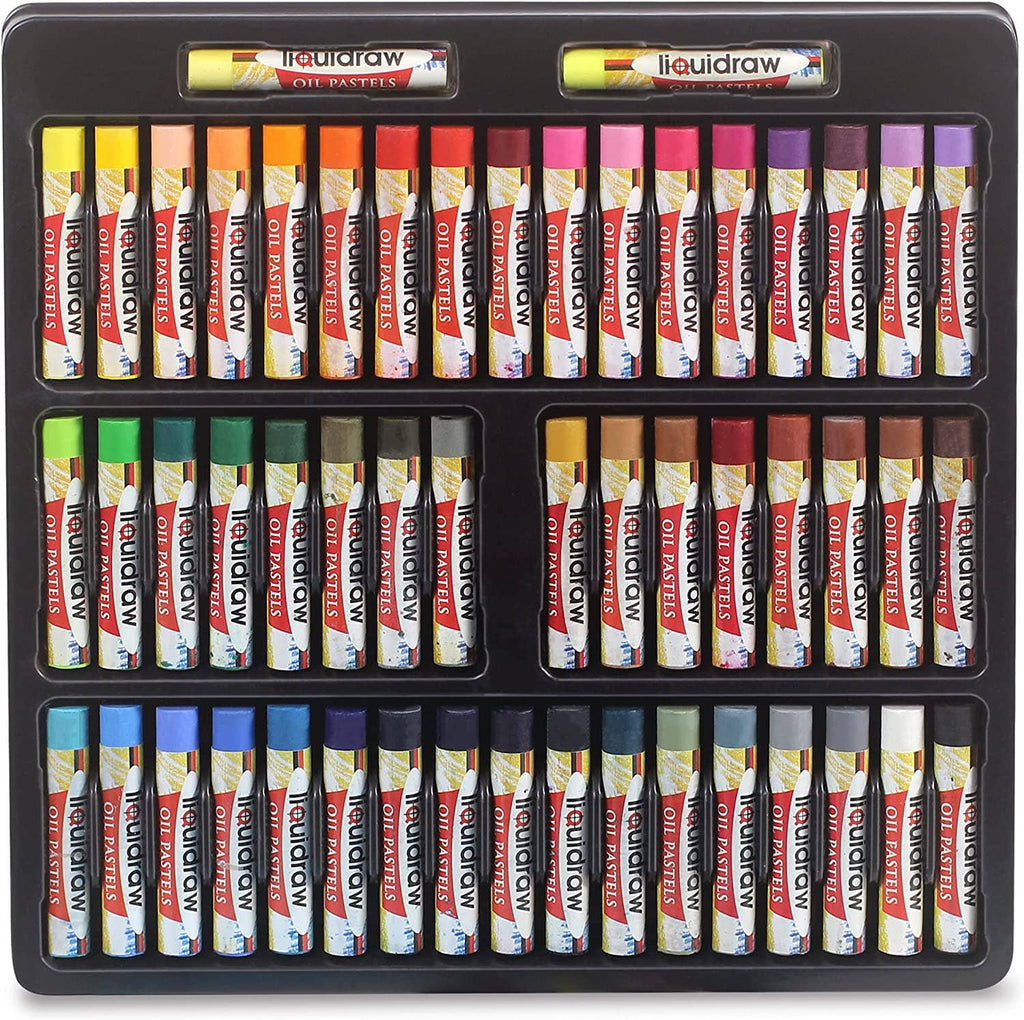 Liquidraw Oil Pastels For Art, 52 Colours Soft Oil Pastels Set For Artists, Students, Kids, Drawing, Sketching & Painting