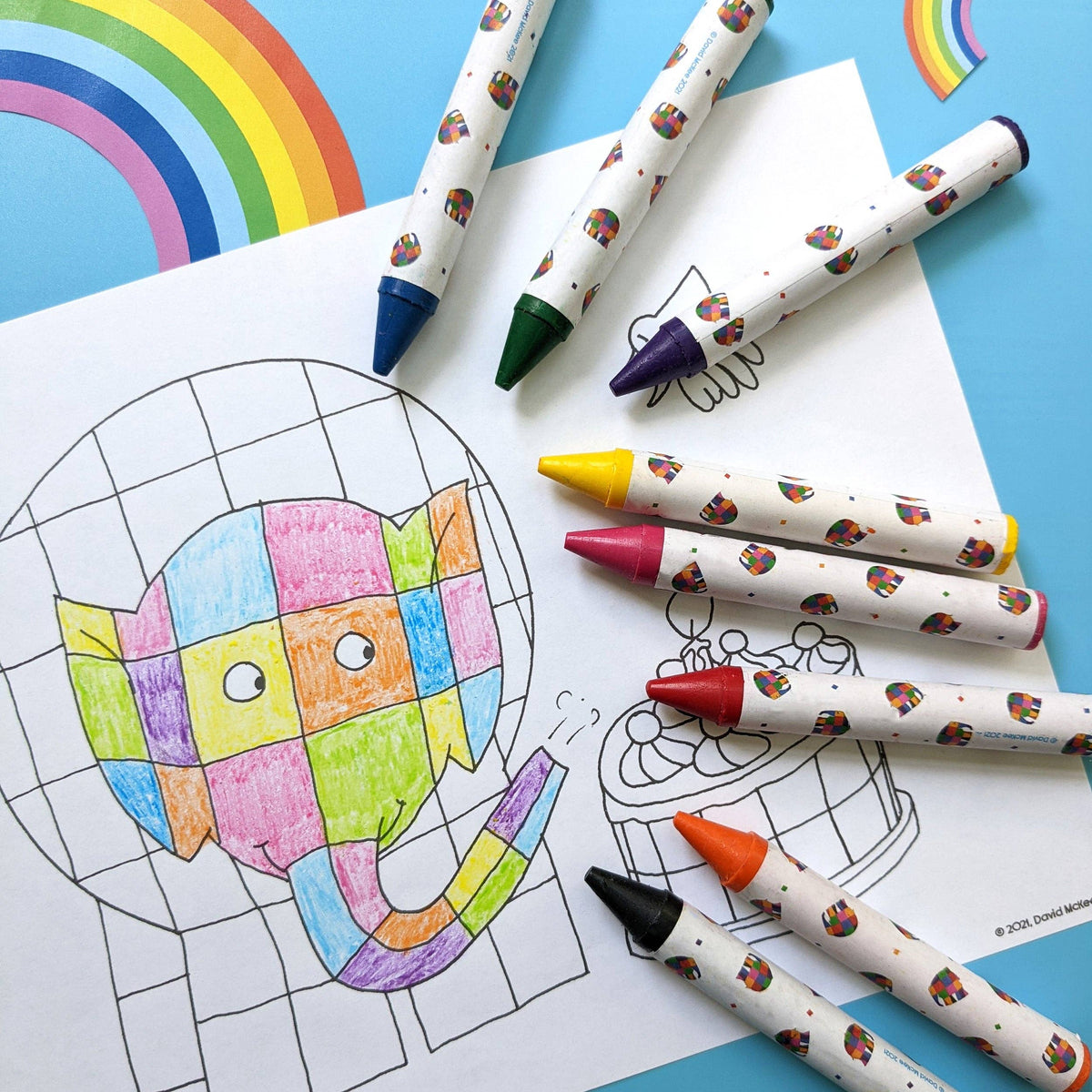 Elmer Jumbo Wax Crayons for Children – Set of 8-Robert Frederick Ltd-Crayon Store