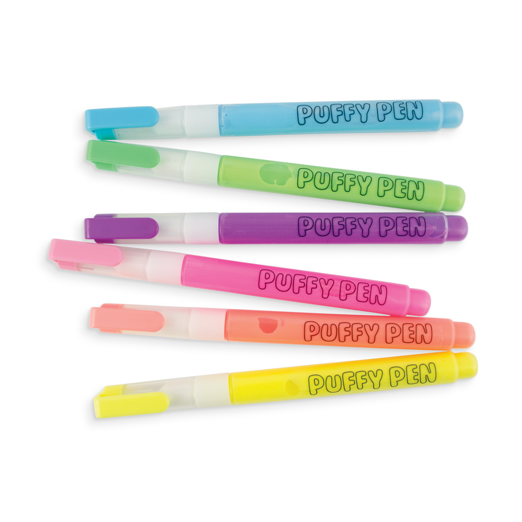 Ooly Magic Puffy Neon Pens - Set of 6