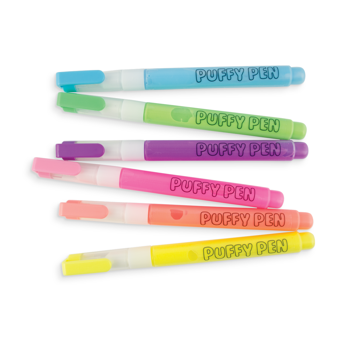 Ooly Magic Puffy Neon Pens - Set of 6
