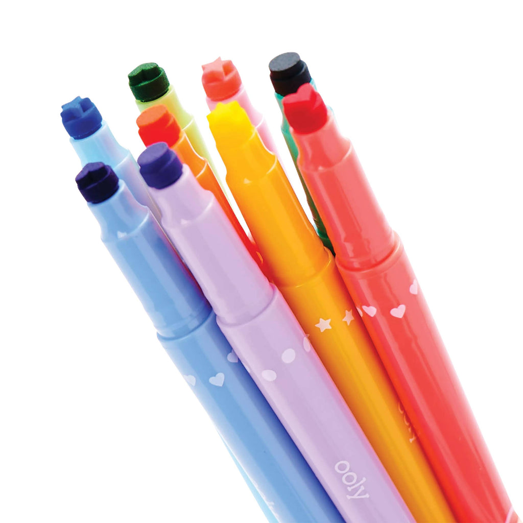 Ooly Confetti Stamp Double-Ended Markers for Children-Ooly-Crayon Store