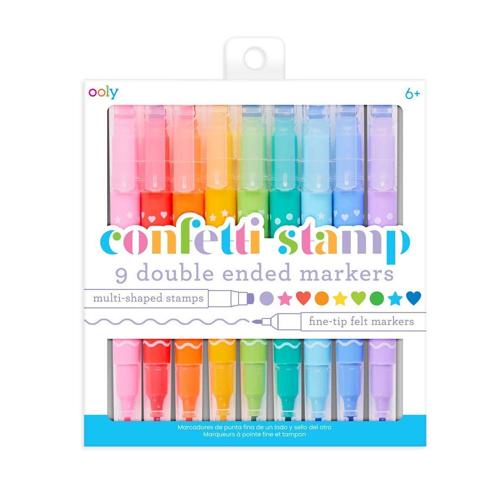 Ooly Confetti Stamp Double-Ended Markers for Children-Ooly-Crayon Store